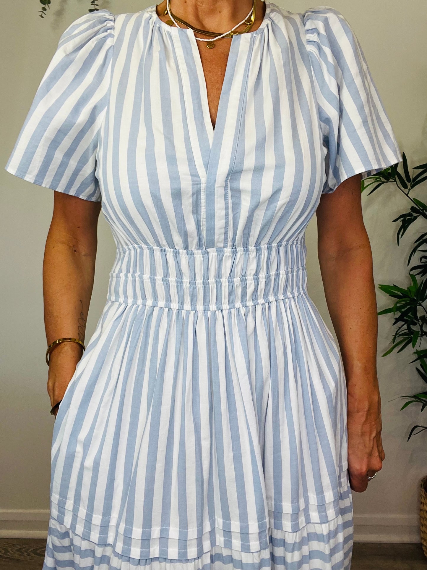 Striped Maxi Dress - Size S