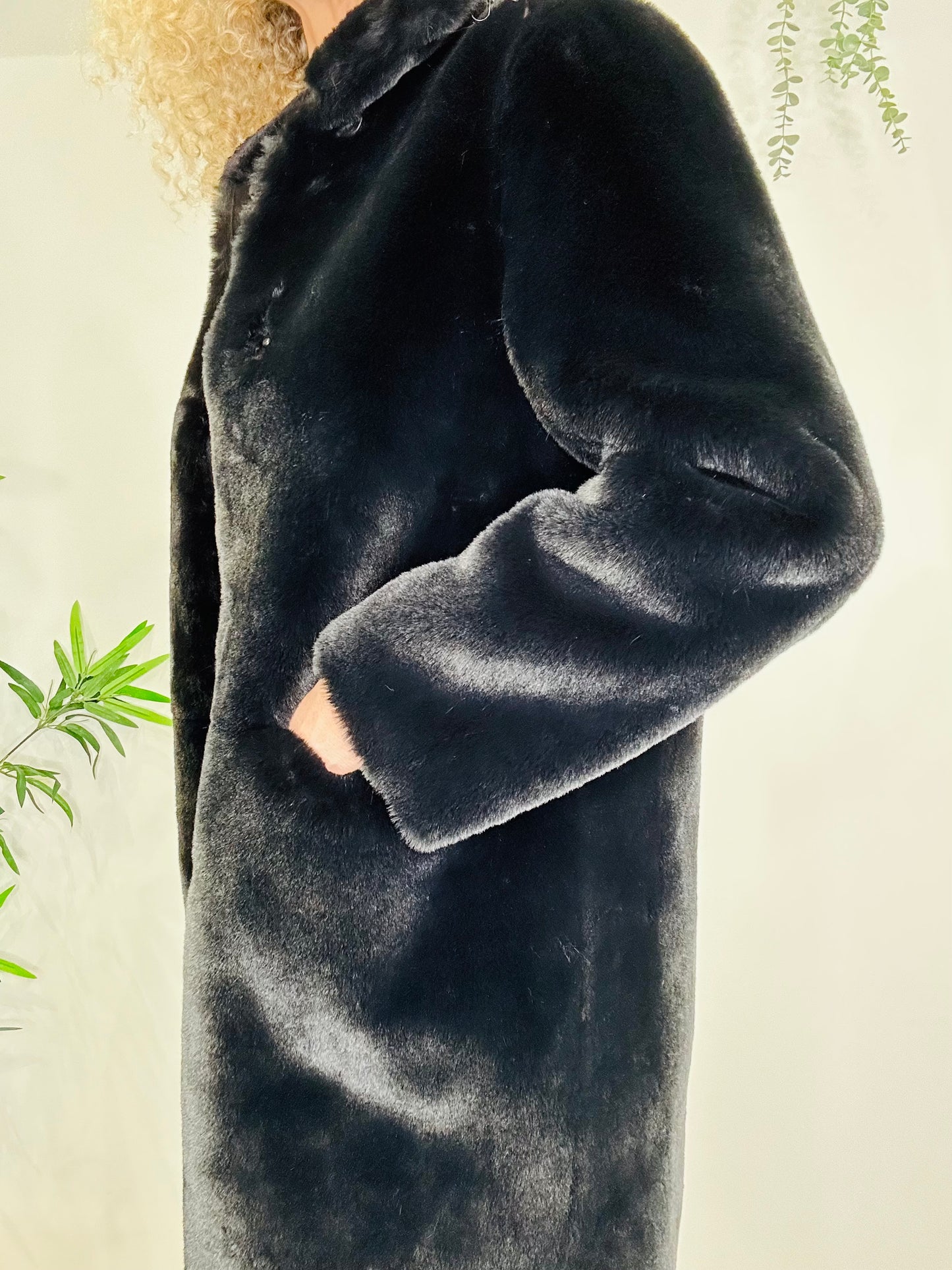 Faux Fur Coat - Size S