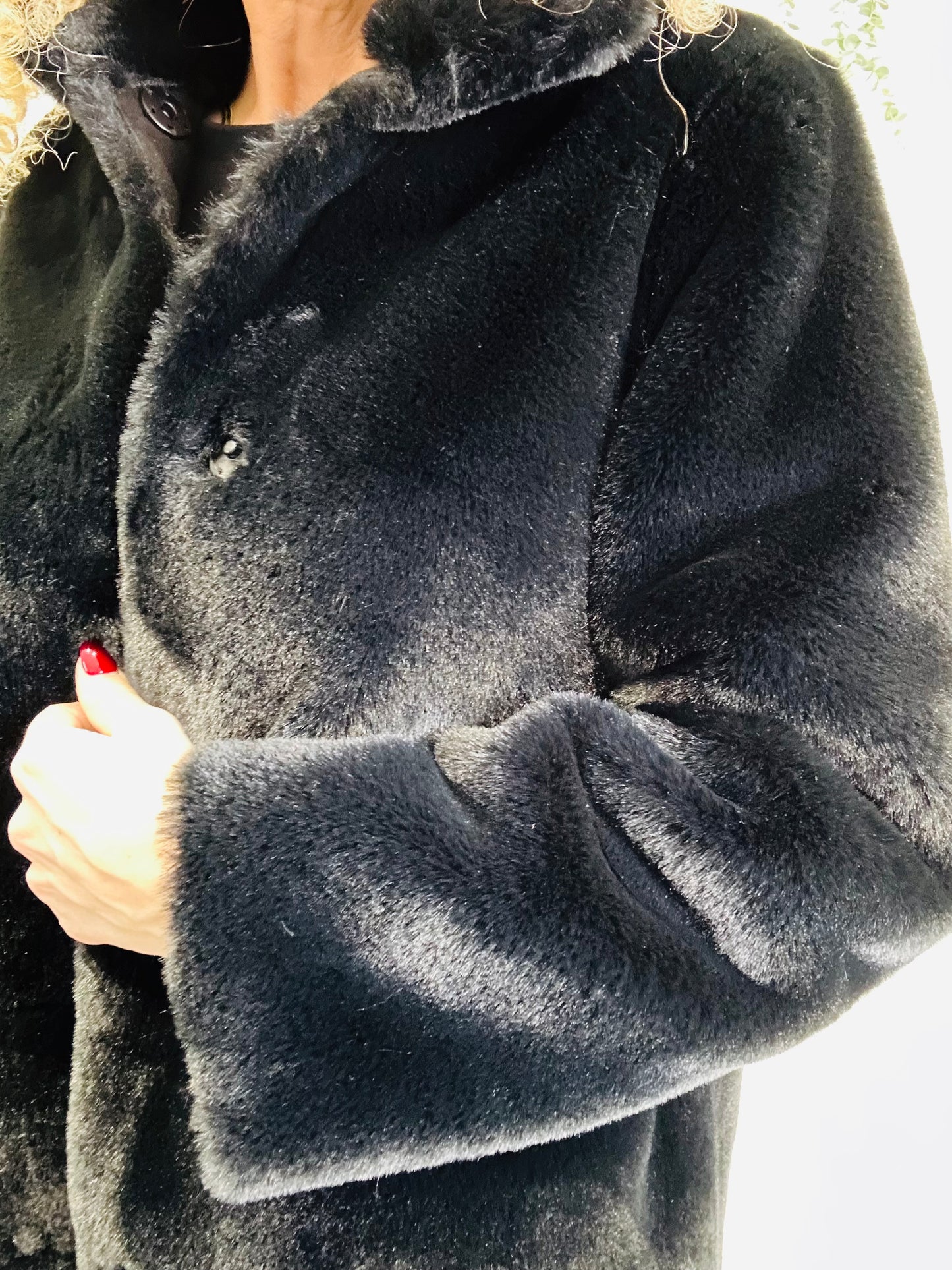 Faux Fur Coat - Size S