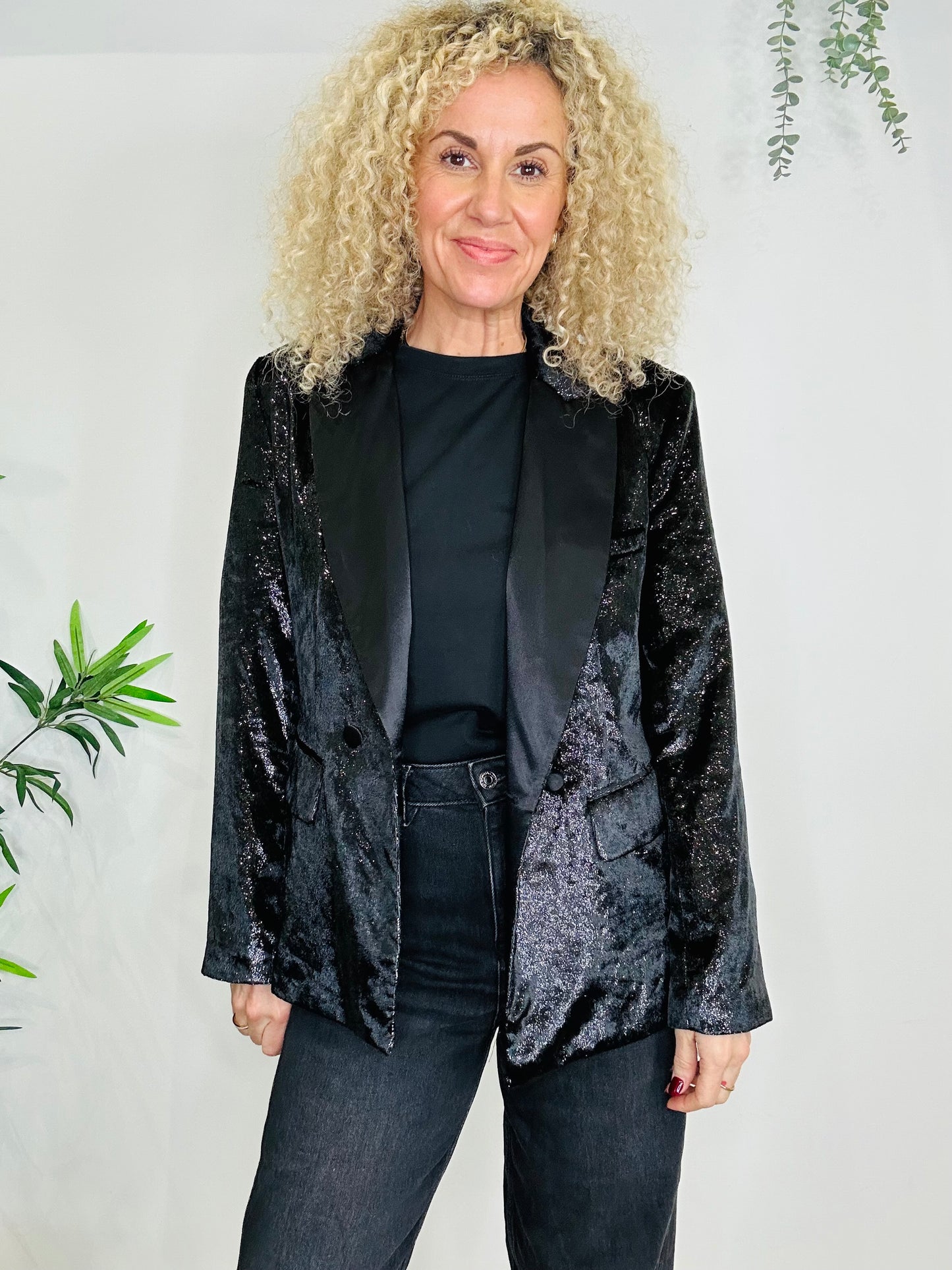 Sparkly Velvet Blazer - Size 3