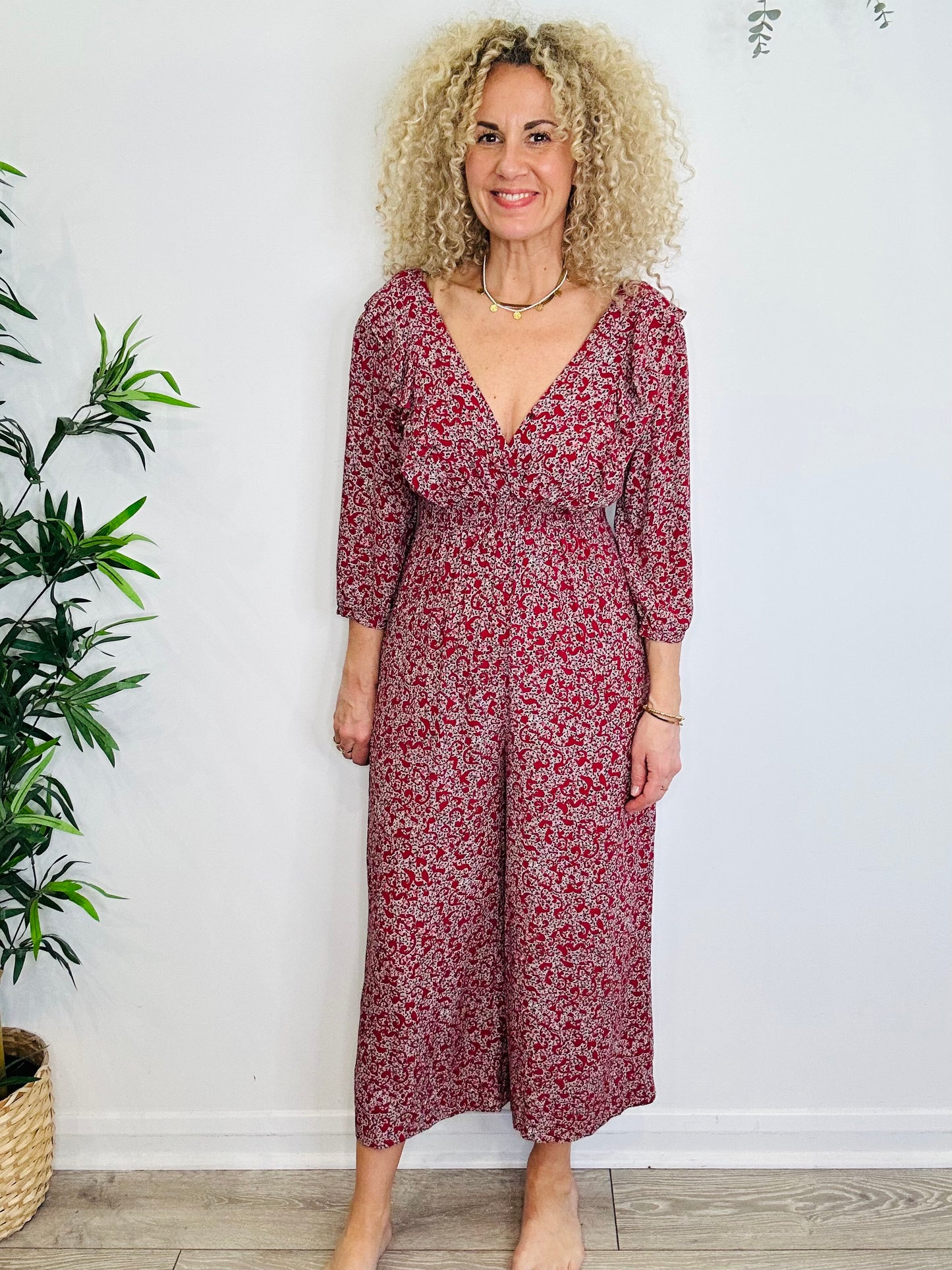 Patterned Jumpsuit - Size 0