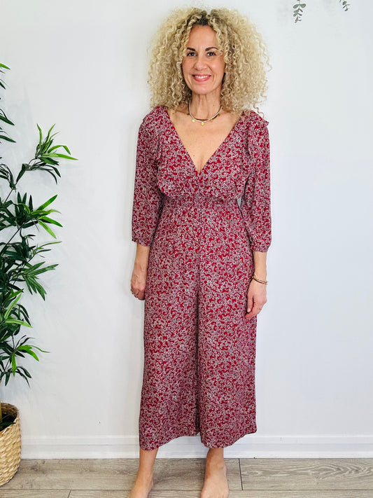 Patterned Jumpsuit - Size 0