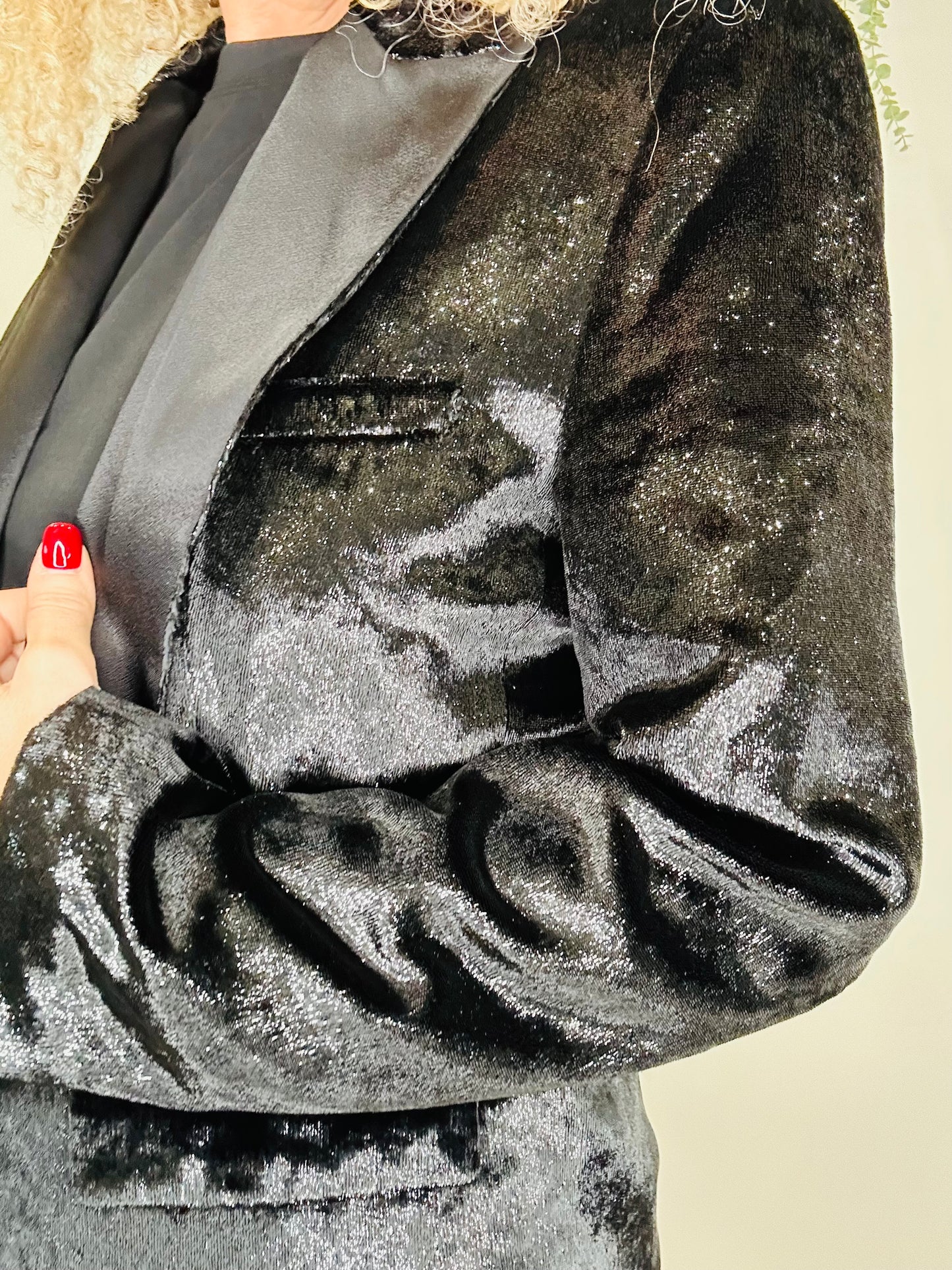 Sparkly Velvet Blazer - Size 3