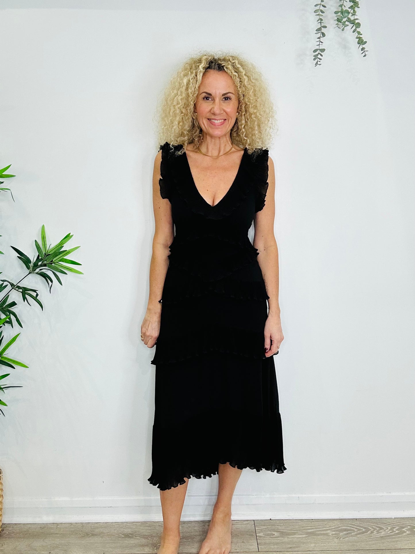 Ruffle Maxi Dress - Size 0