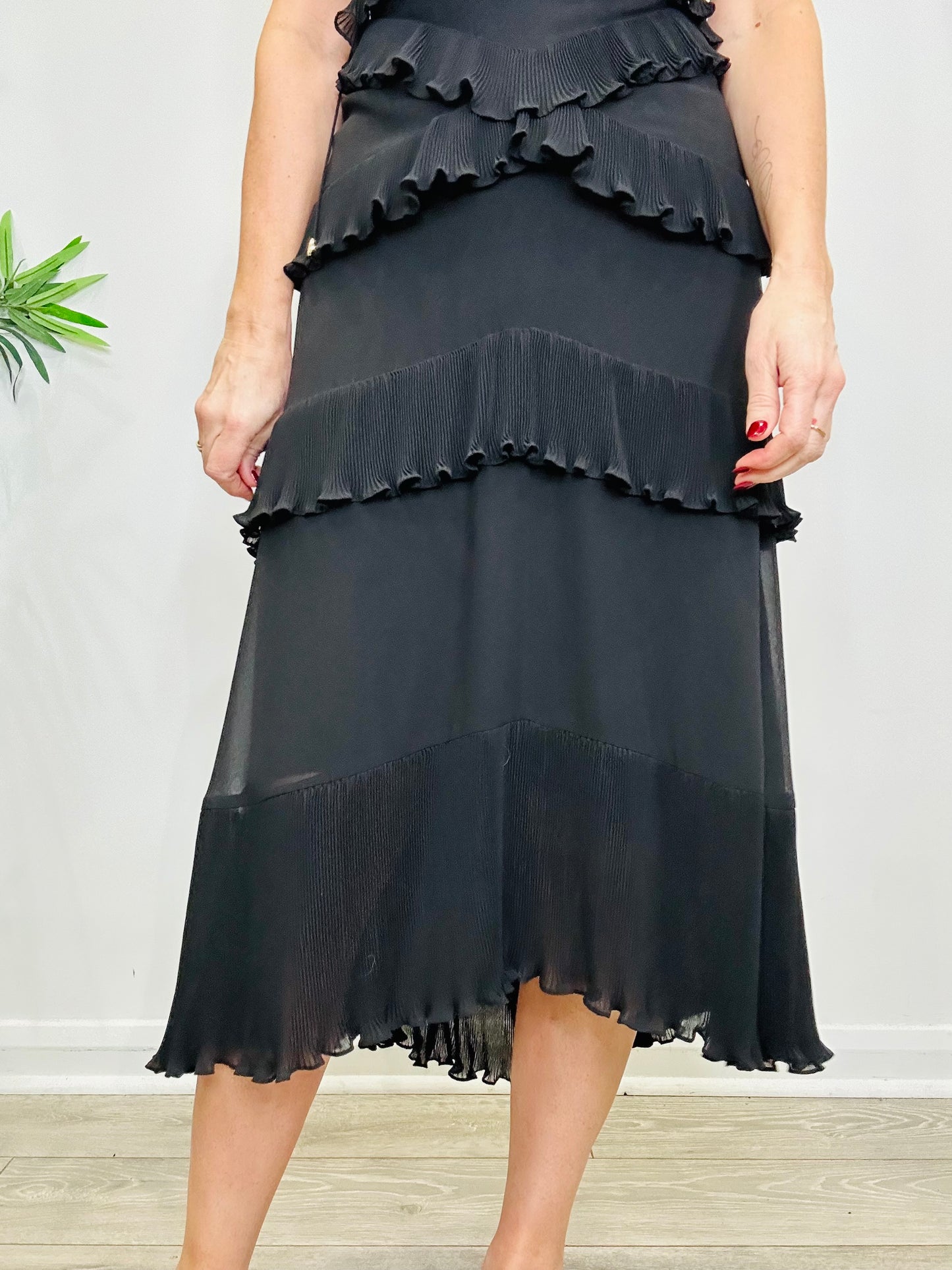 Ruffle Maxi Dress - Size 0