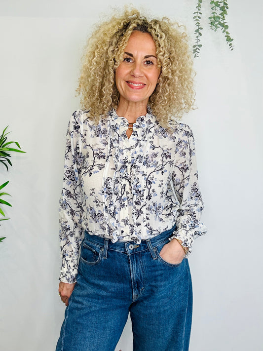 Floral Cotton Shirt - Size 14