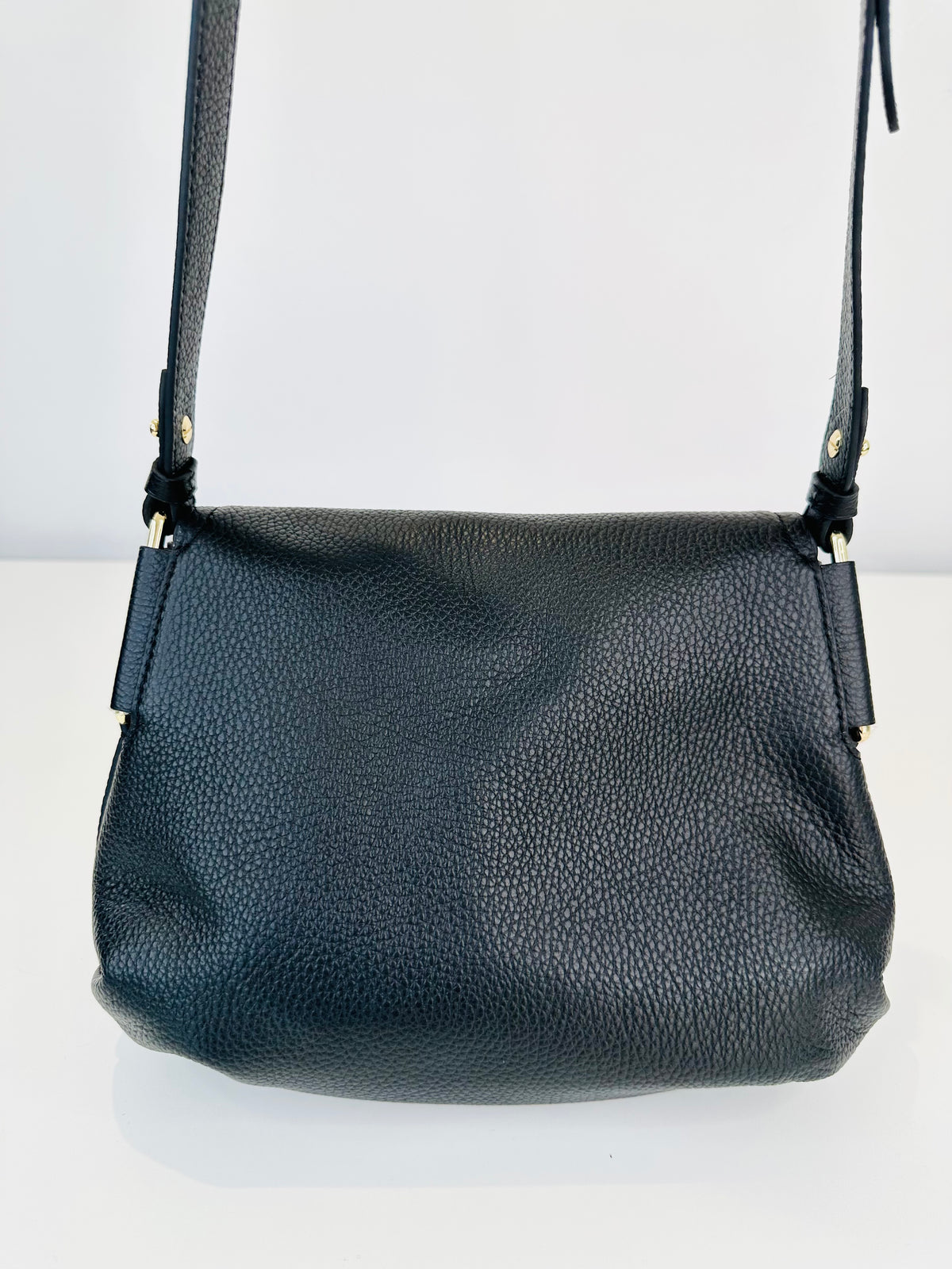 Grained Leather Crossbody Bag