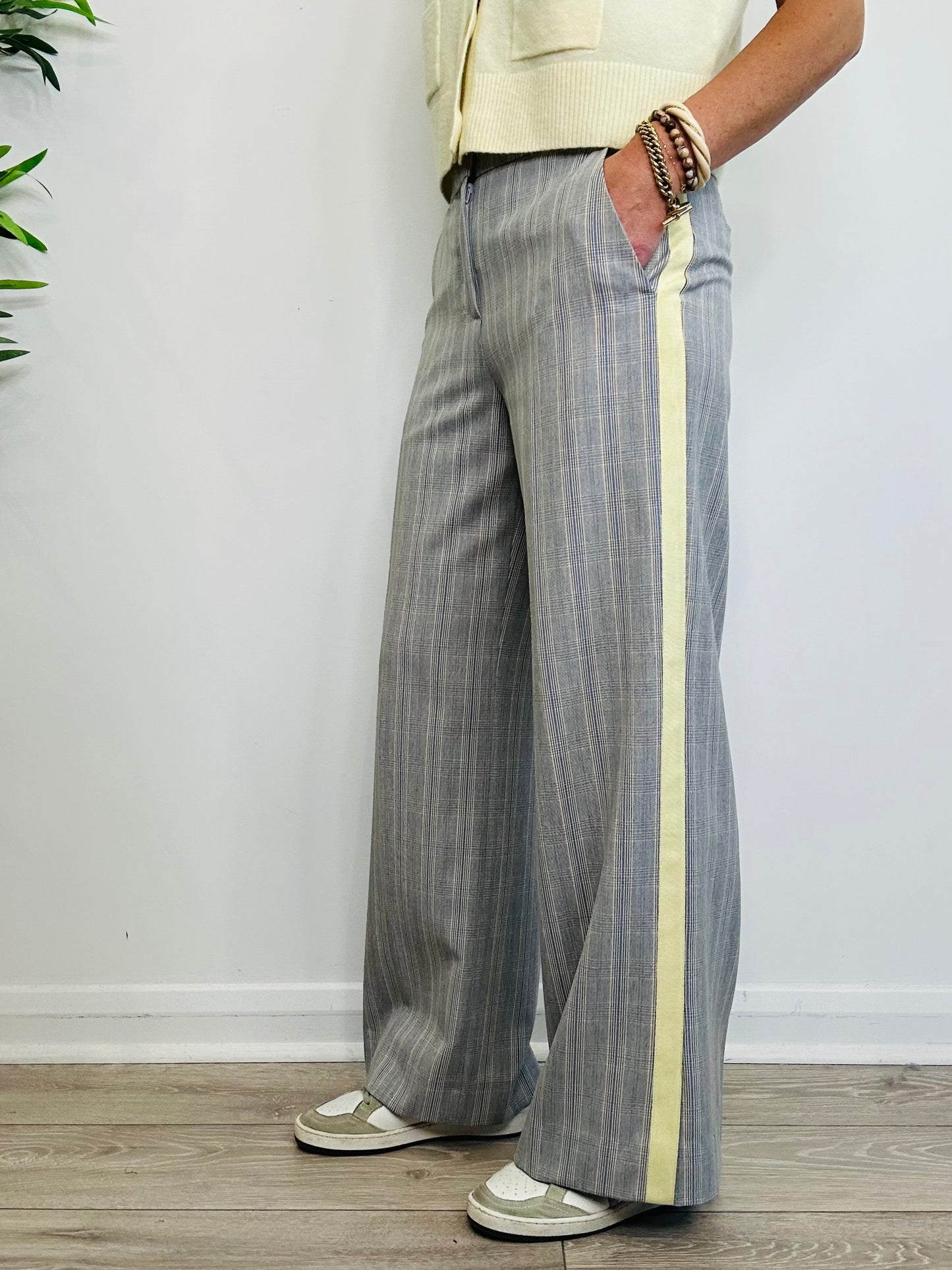 Check Trousers - Size 8