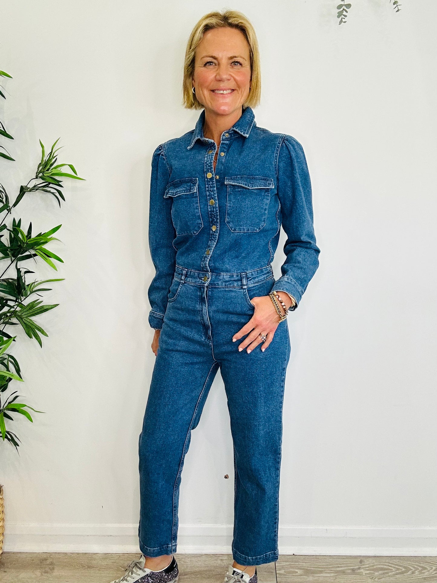 Denim Jumpsuit - Size S