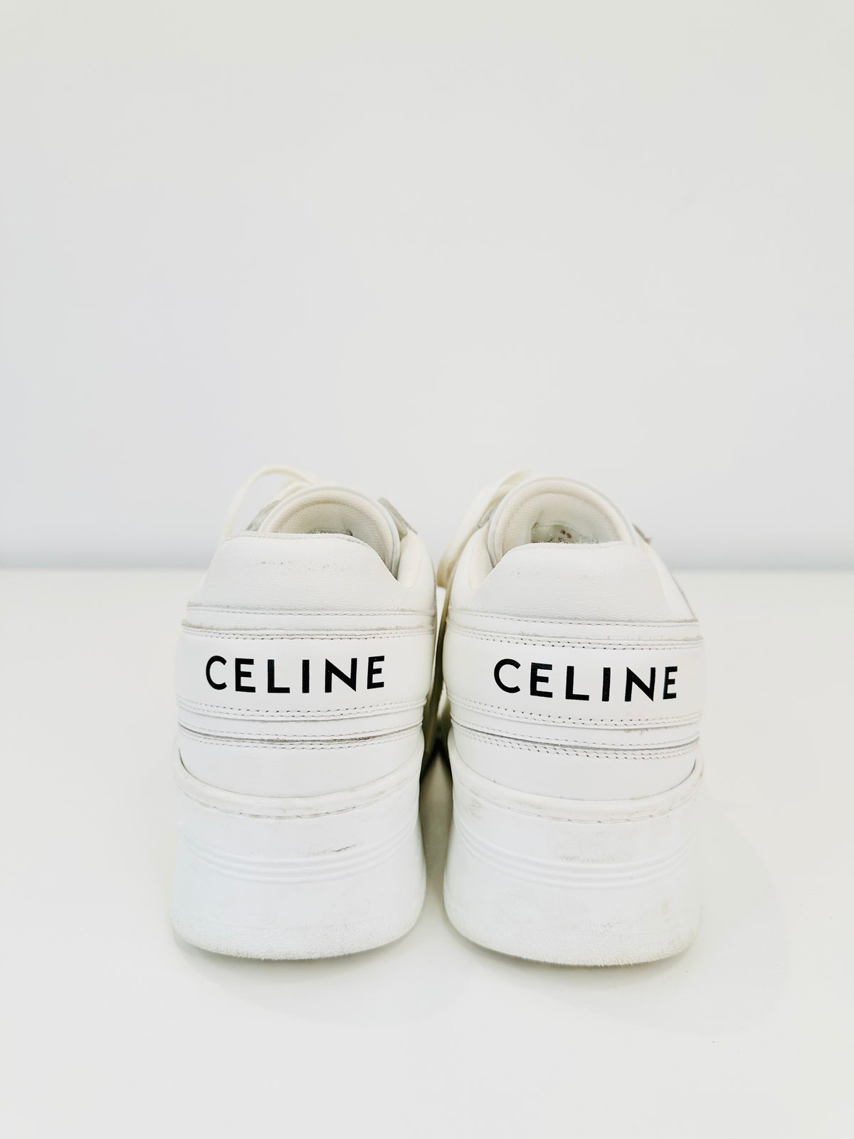 Leather Platform Trainers - Size 39
