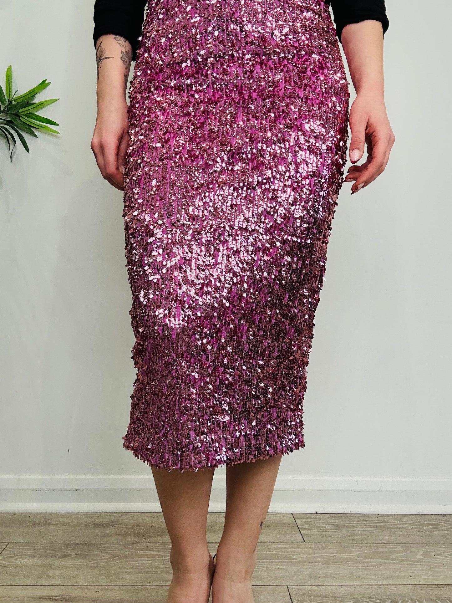 Sequin Pencil Skirt - Size XS