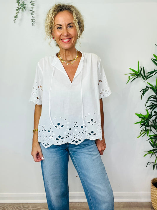 Broderie Blouse - Size XL