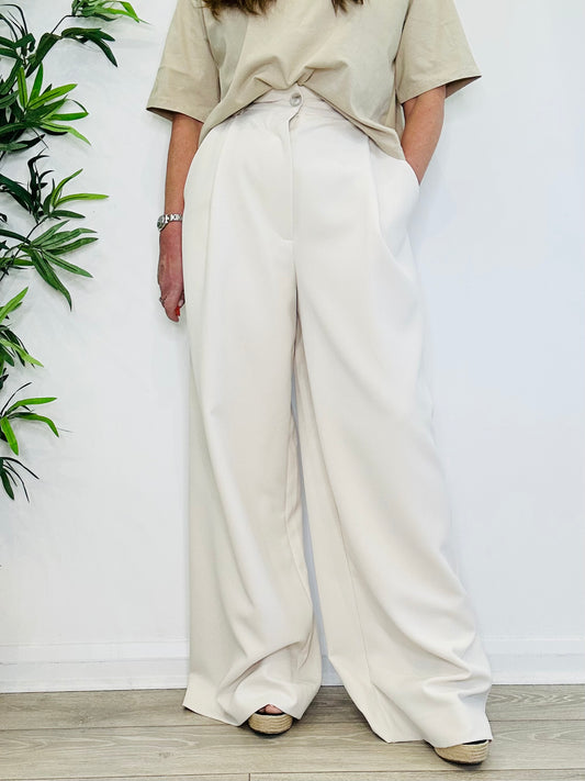Chiara Wide Leg Trousers - Size 34