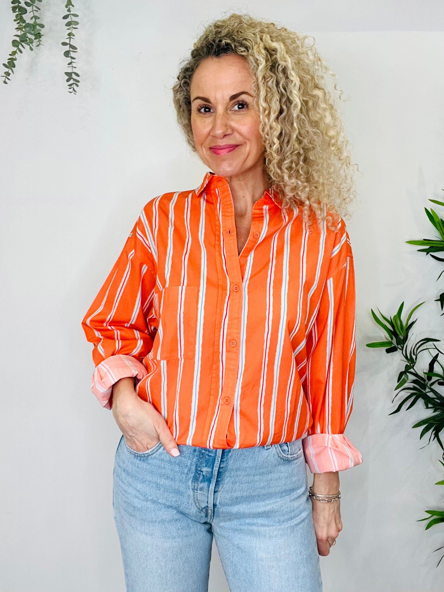 Striped Cotton Shirt - Size 12