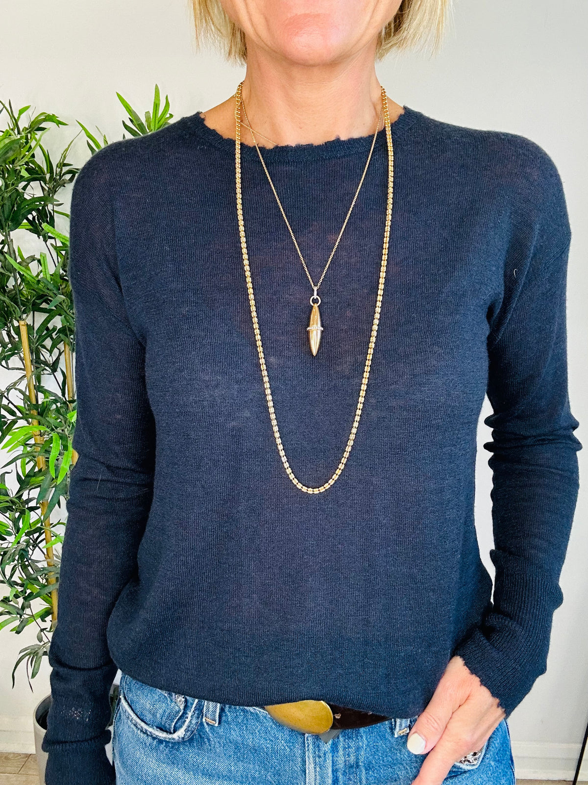 Distressed Cashmere Jumper - Multiple Sizes