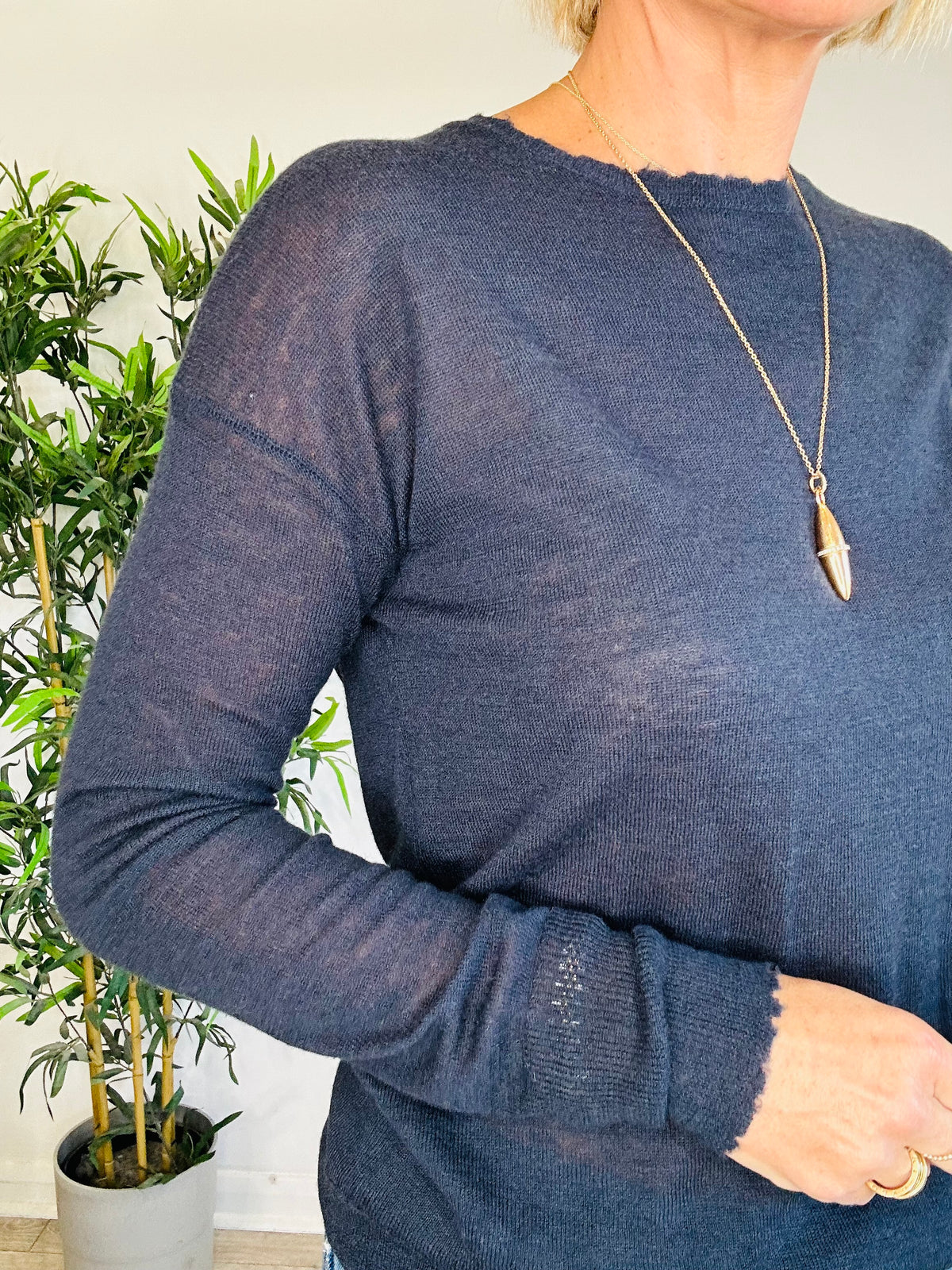 Distressed Cashmere Jumper - Multiple Sizes