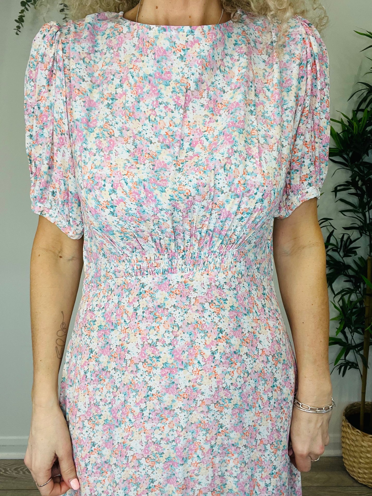 Floral Midi Dress - Size L