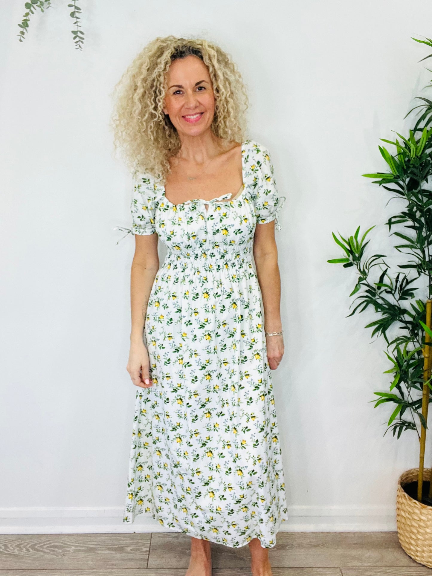 Floral Midi Dress - Size S