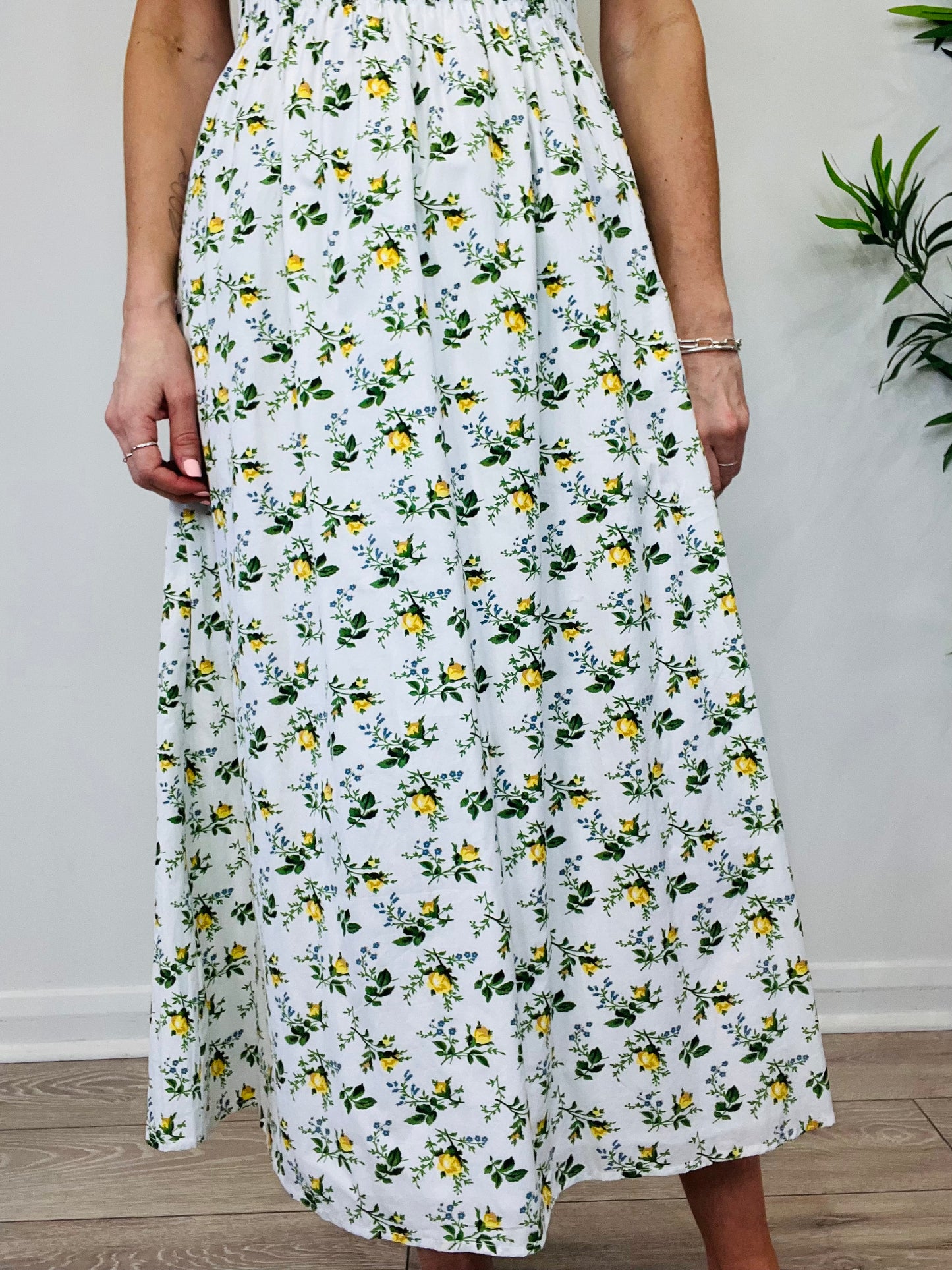 Floral Midi Dress - Size S