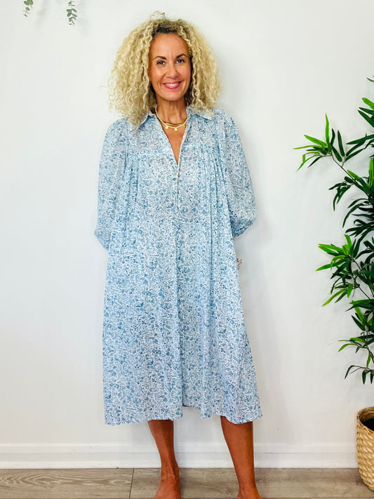 Floral Cotton Dress - Size S