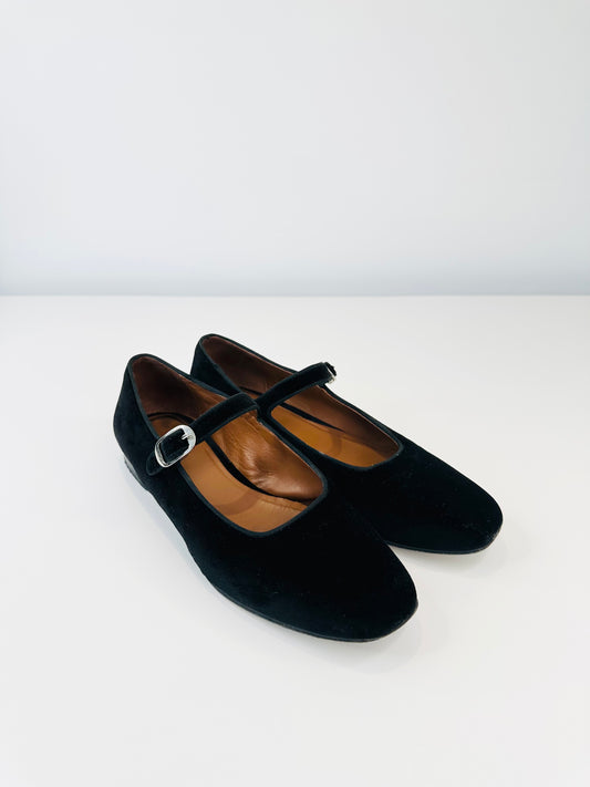 Velvet Mary Janes - Size 40