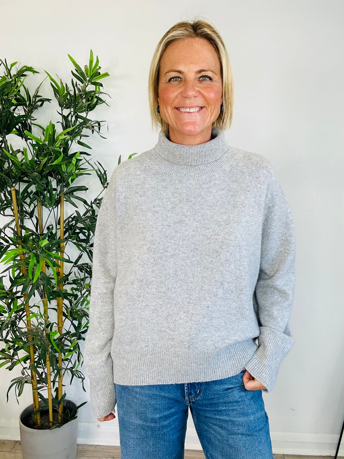 Cashmere Roll-Neck Jumper - Size XS