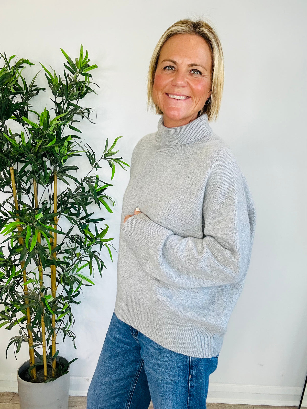 Cashmere Roll-Neck Jumper - Size XS