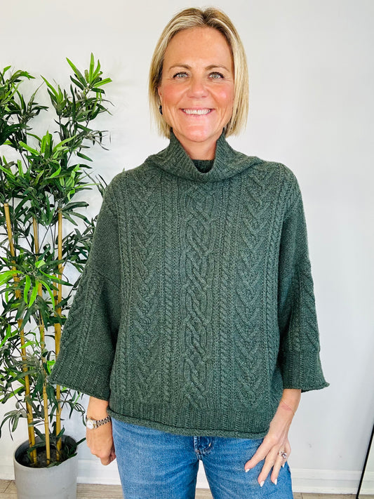 Cable Knit Cashmere Jumper - Size M