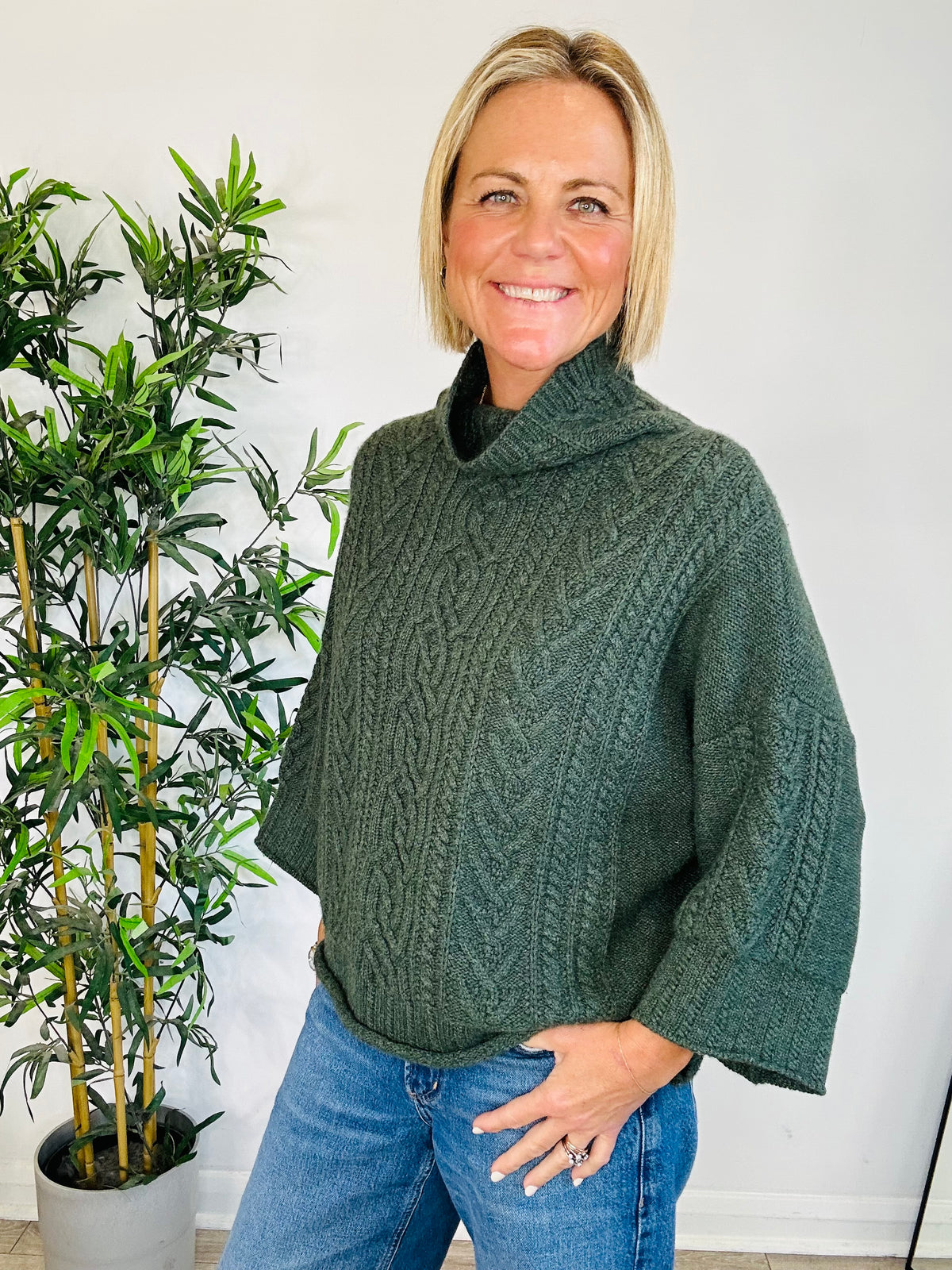 Cable Knit Cashmere Jumper - Size M