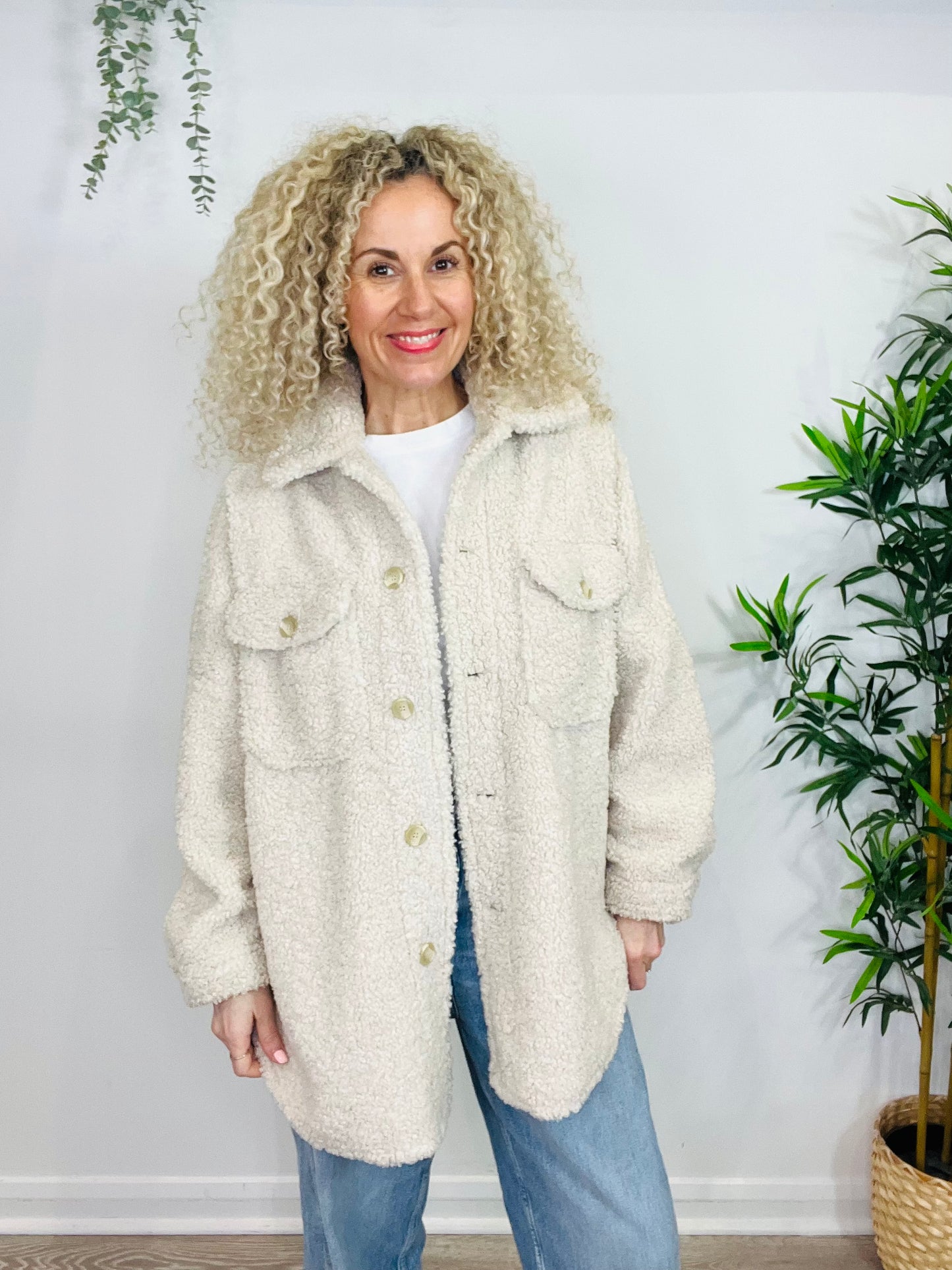 Faux Shearling Jacket - Size L