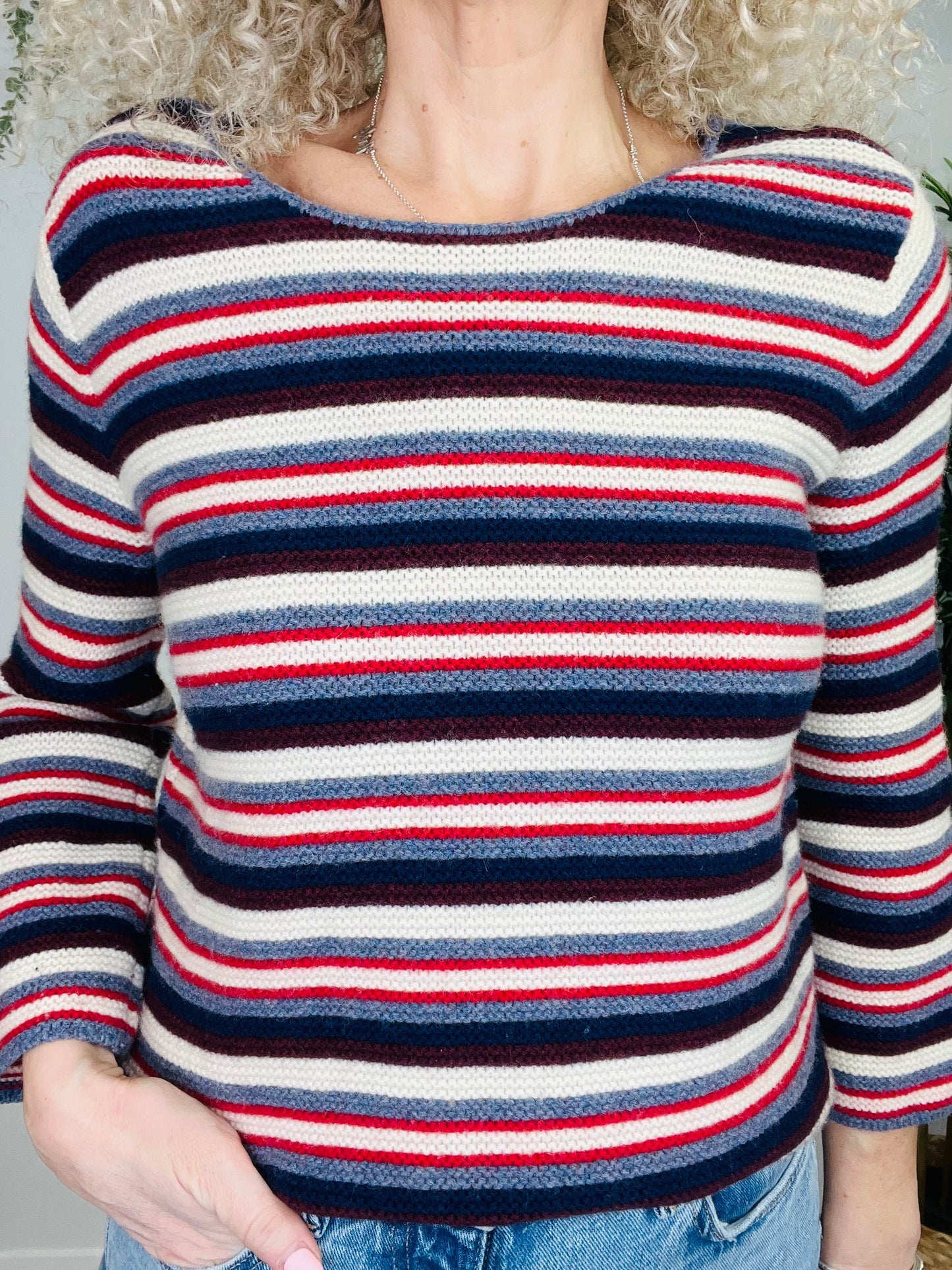 Striped Knitted Jumper - Size M