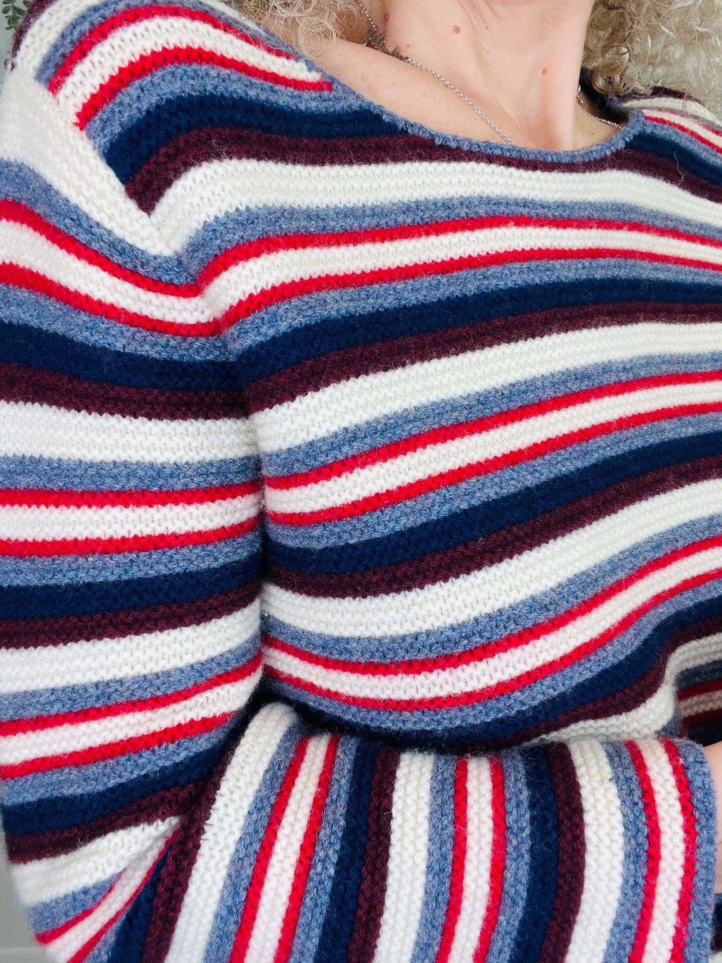 Striped Knitted Jumper - Size M