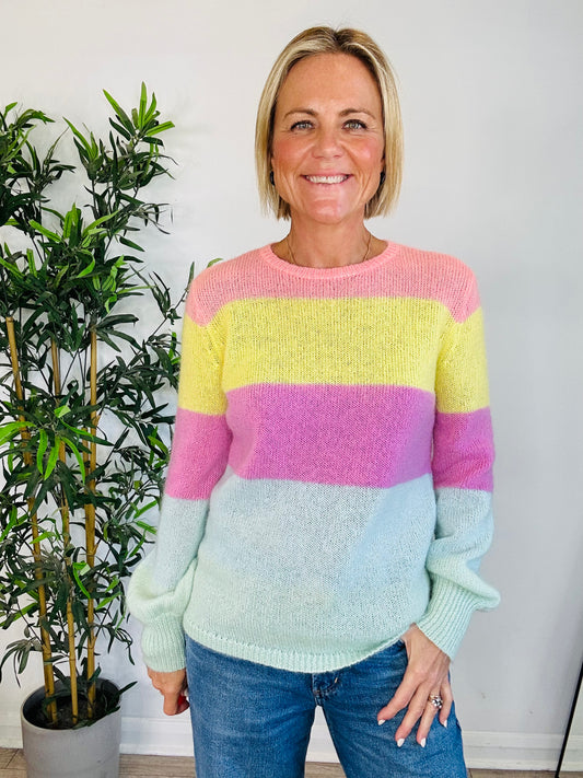 Striped Mohair Jumper - Size XS