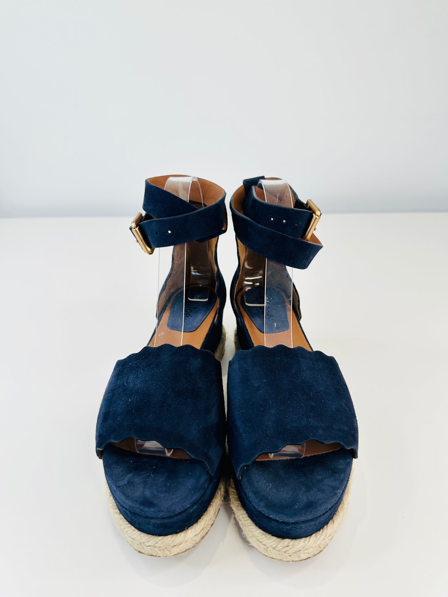 Suede Lauren Espadrille Sandals - Size 38