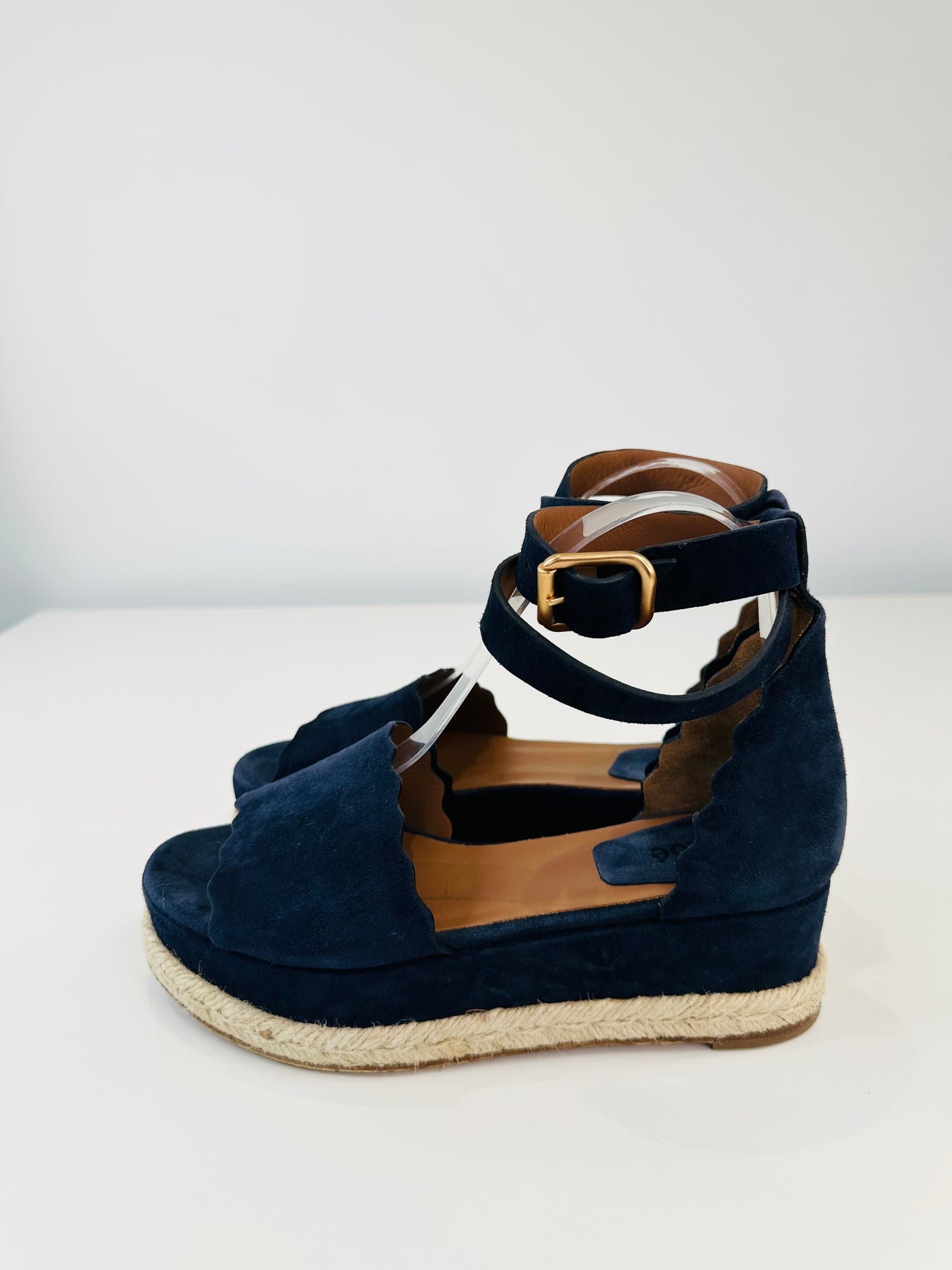 Suede Lauren Espadrille Sandals - Size 38
