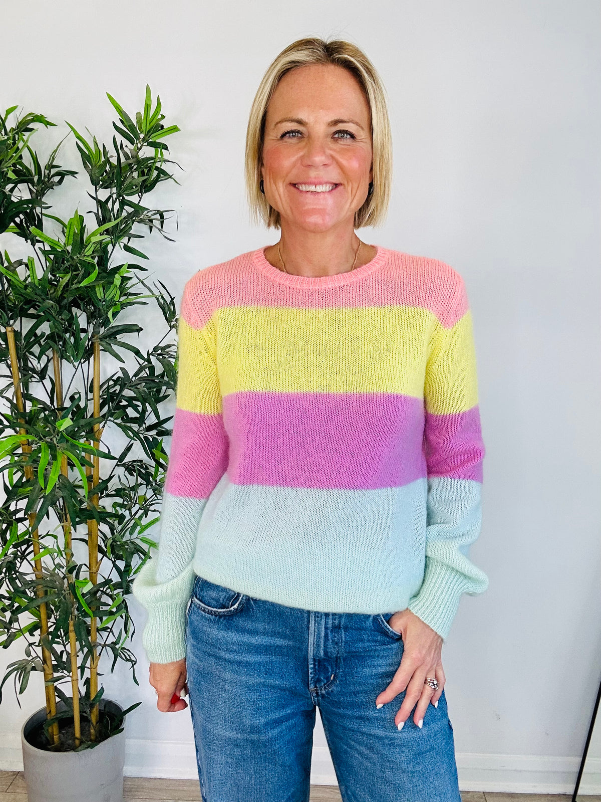 Striped Mohair Jumper - Size XS