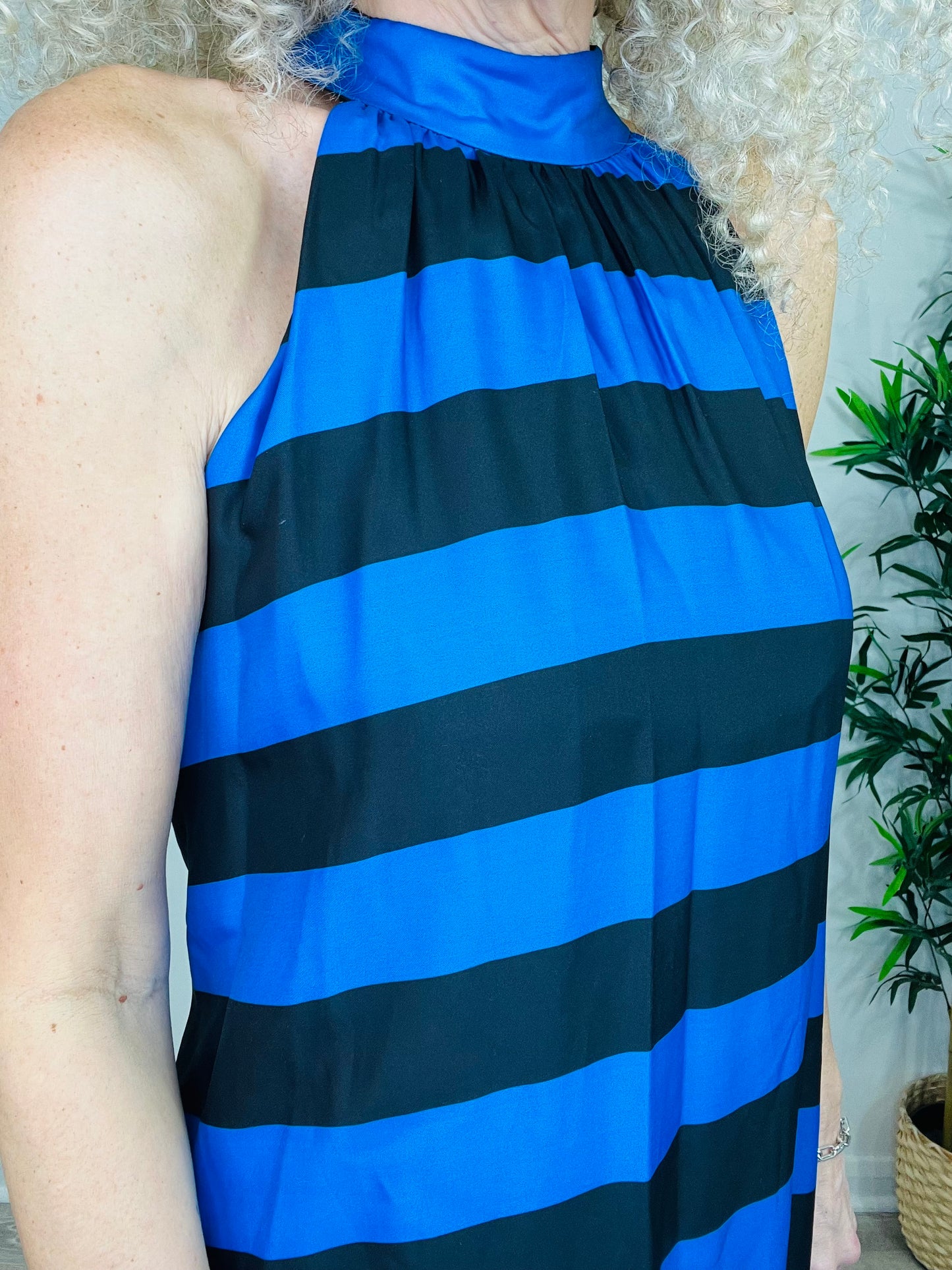 Striped Maxi Dress - Size M