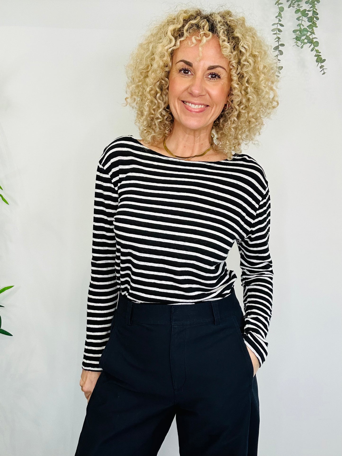 Striped Long Sleeve Tee - Size XS