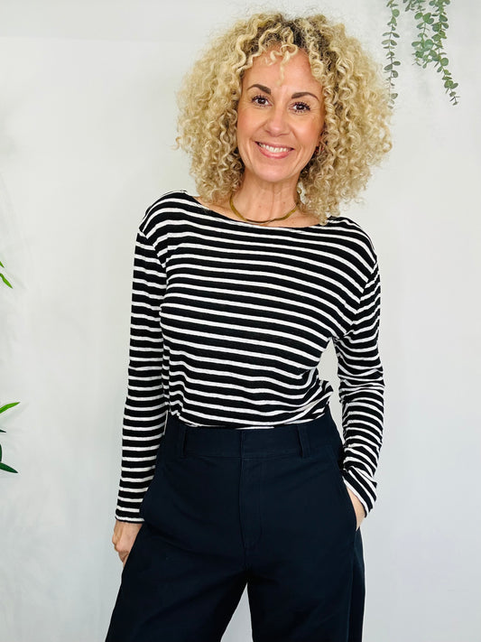 Striped Long Sleeve Tee - Size XS