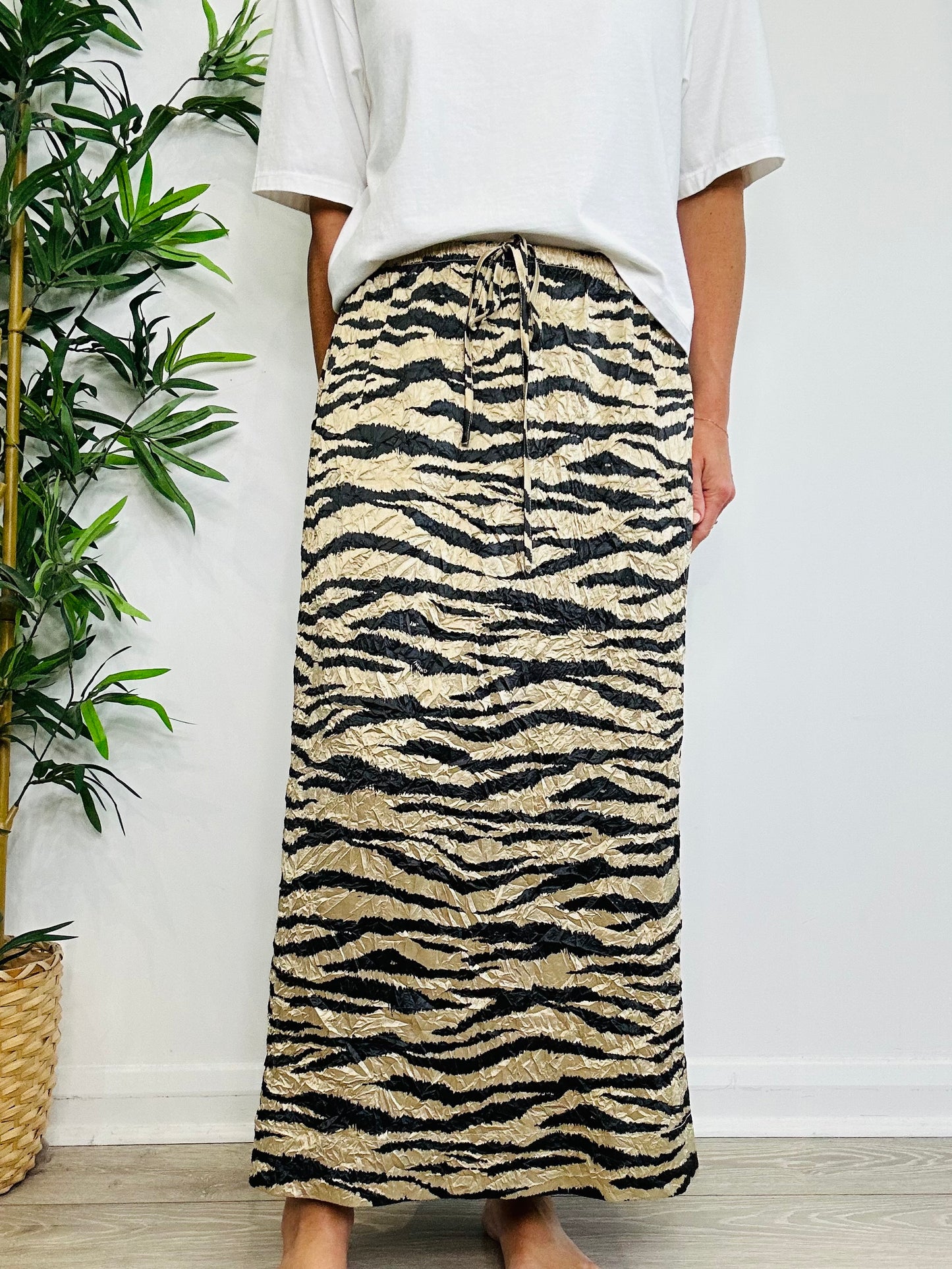 Tiger Print Skirt - Size 42