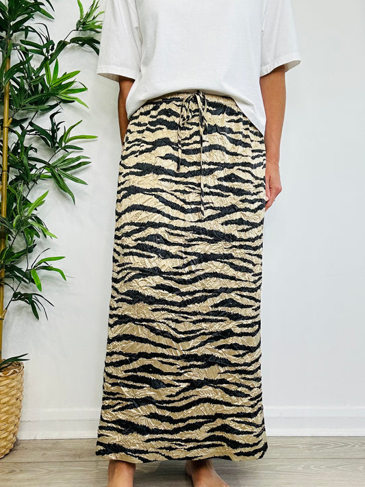 Tiger Print Skirt - Size 42
