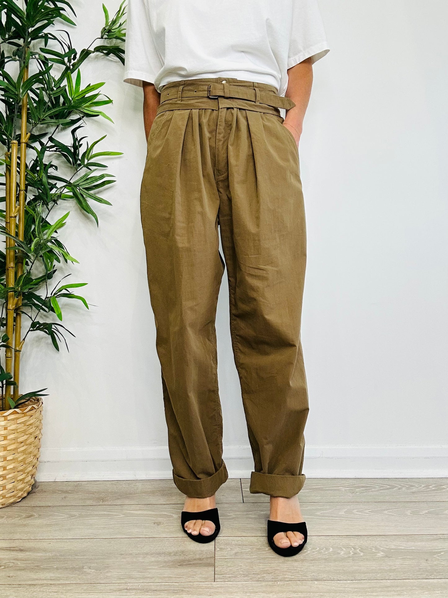 Celia Cotton Trousers - Size 38