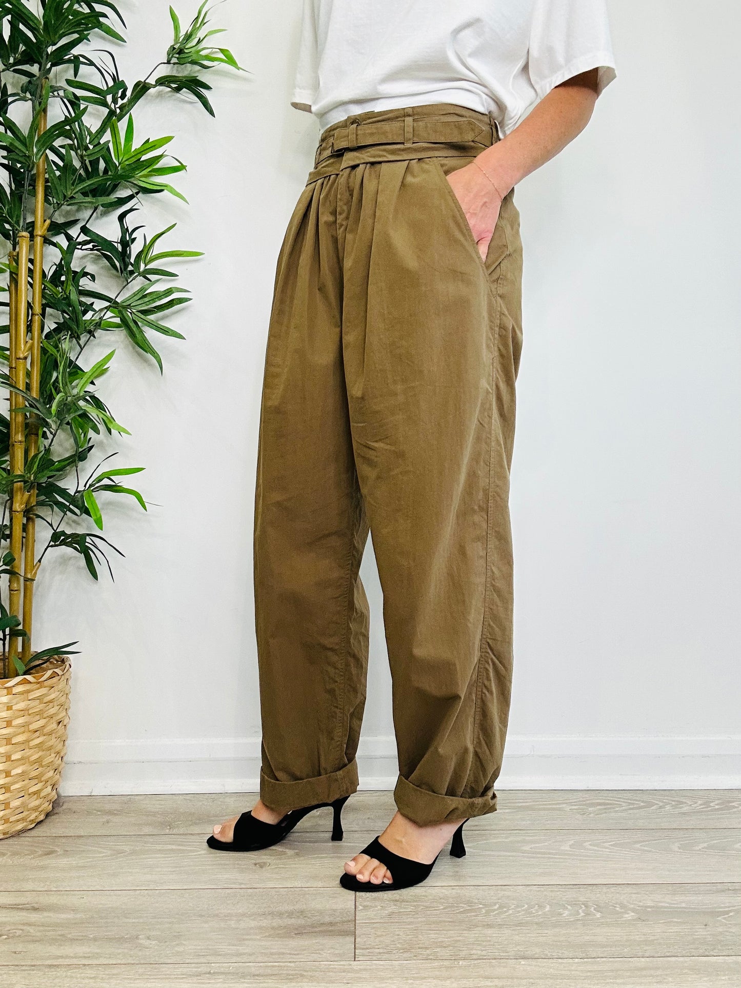 Celia Cotton Trousers - Size 38