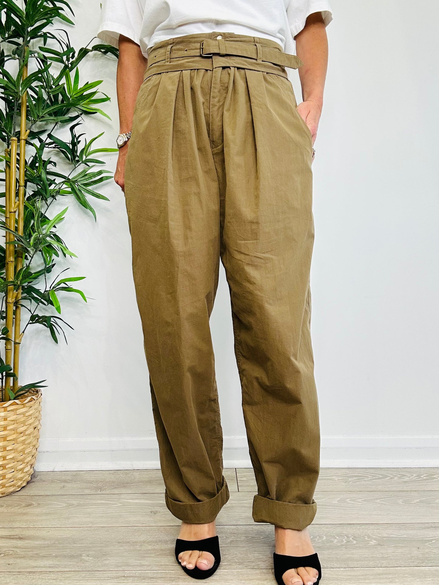 Celia Cotton Trousers - Size 38