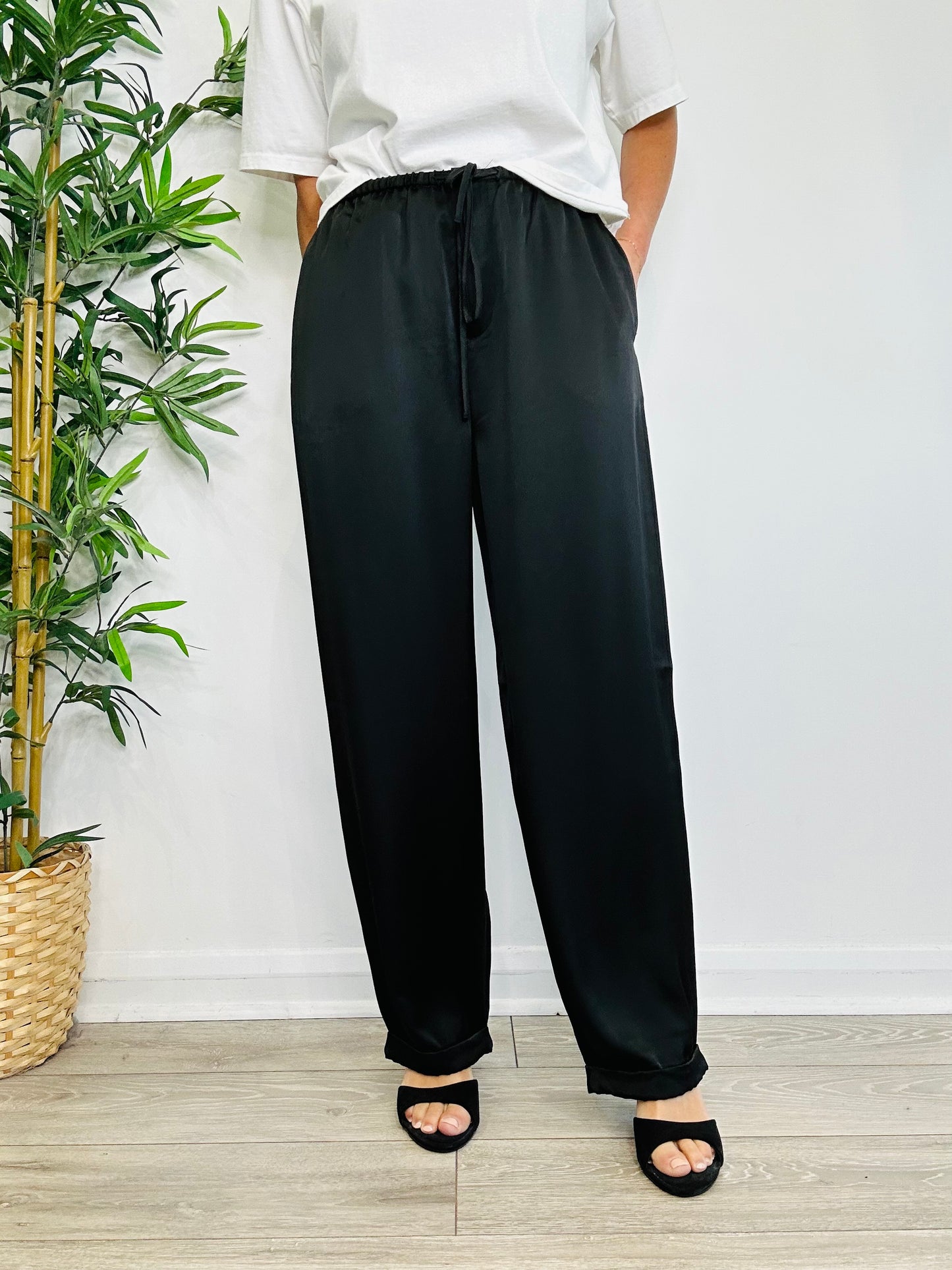 Satin Trousers - Size 38