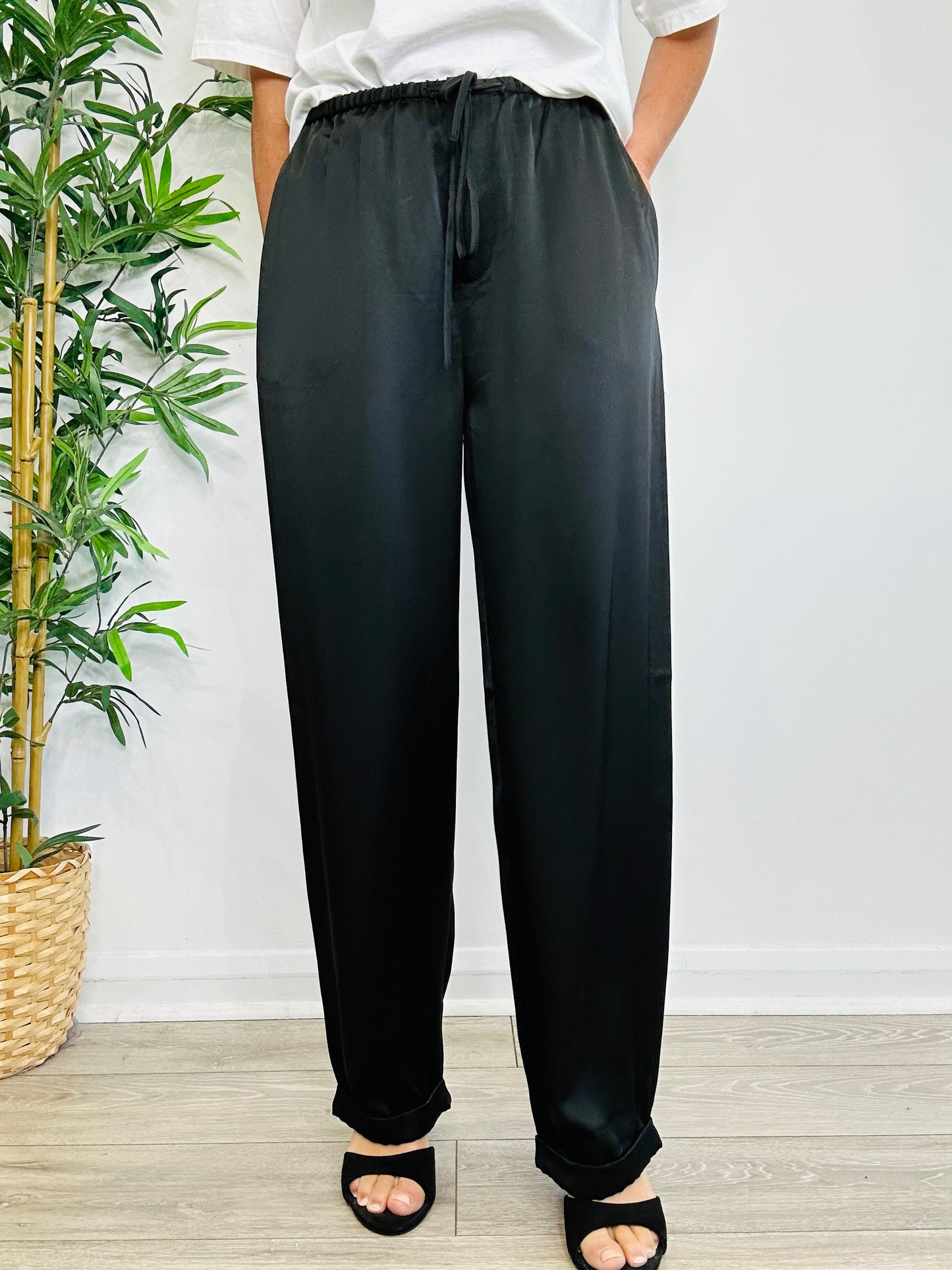 Satin Trousers - Size 38
