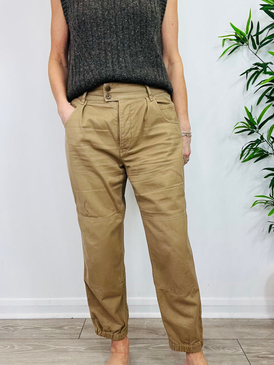 Tapered Cotton Trousers - Size 14