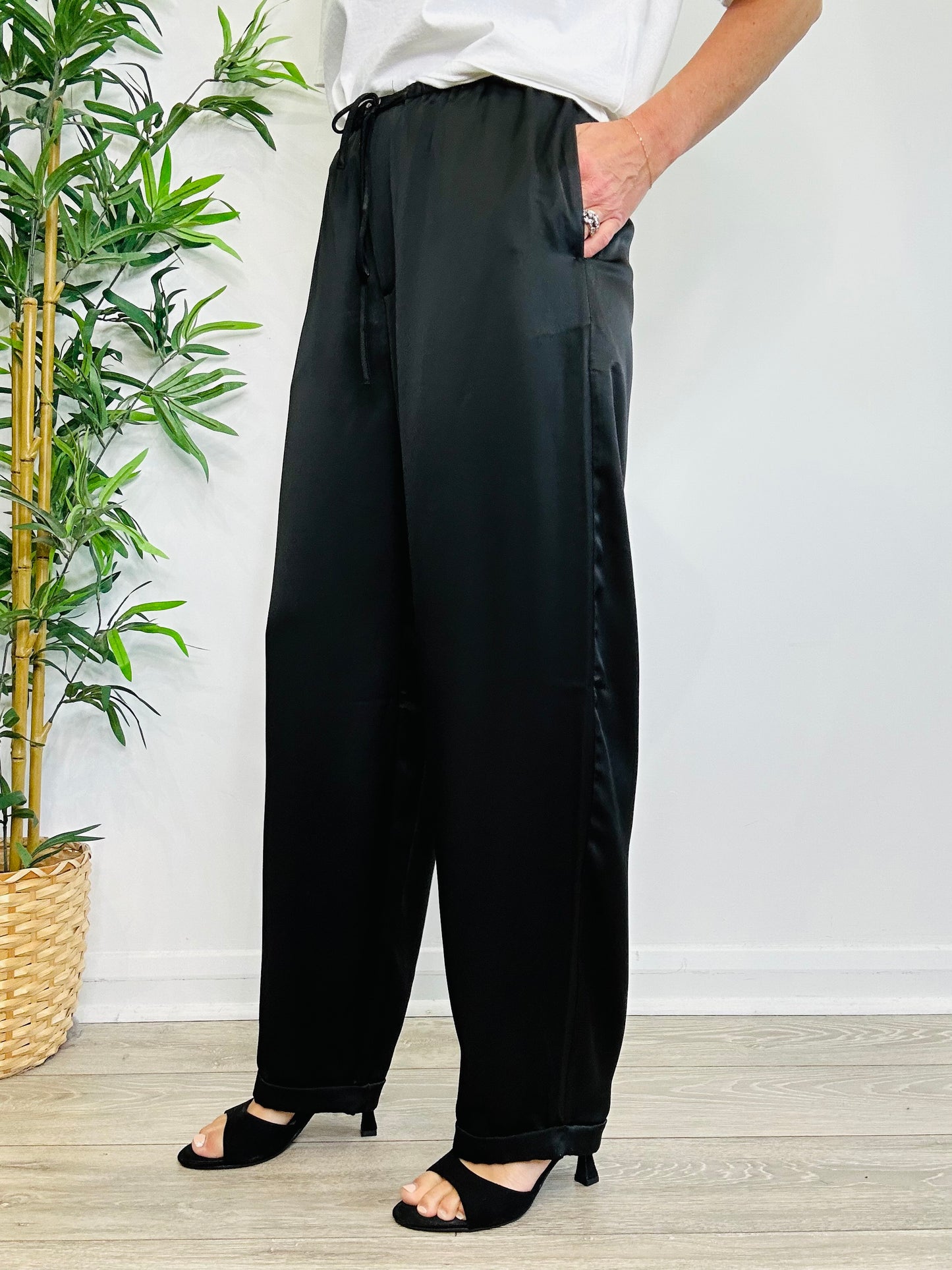 Satin Trousers - Size 38