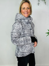 Load image into Gallery viewer, Snakeskin Print Puffer Jacket - Size S
