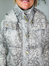 Load image into Gallery viewer, Snakeskin Print Puffer Jacket - Size S
